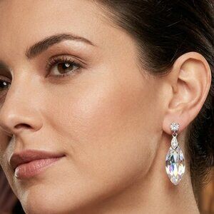 Carolee New York Crystal Color Tear Drop Earrings with Rhinestone Accent